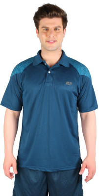 

Vector X Solid Men's Polo Neck Dark Blue T-Shirt, Airforce