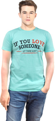 

Gallop Printed Men's Round Neck Light Green T-Shirt
