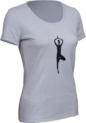 

Decathlon - Domyos Self Design Women's Round Neck Grey T-Shirt