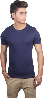 

Spur Solid Men's Round Neck Dark Blue T-Shirt