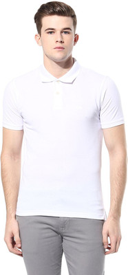 

Ajile by Pantaloons Solid Men's Polo Neck White T-Shirt