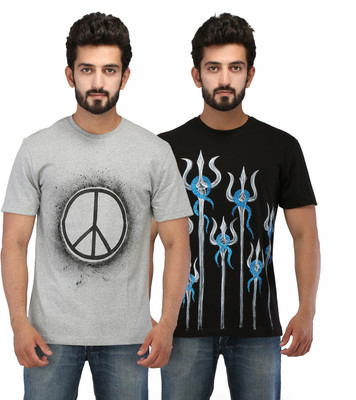 

Rang Rage Printed Men' Round Neck Multicolor T-Shirt(Pack of 2