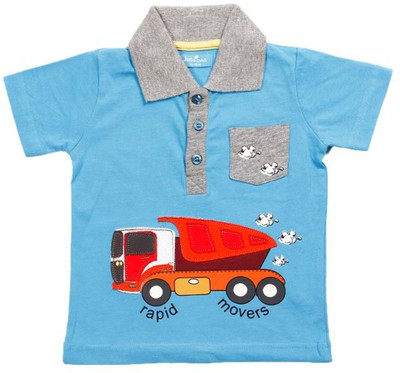 

JusCubs Boys Printed T Shirt(Blue, Pack of 1