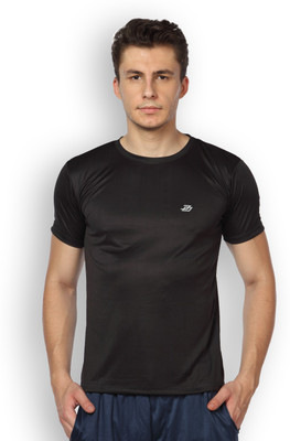 

DIFFERENCE OF OPINION Solid Men's Round Neck Black T-Shirt
