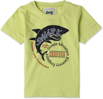 

K.CO.89 Boys Solid T Shirt(Light Green, Pack of 1
