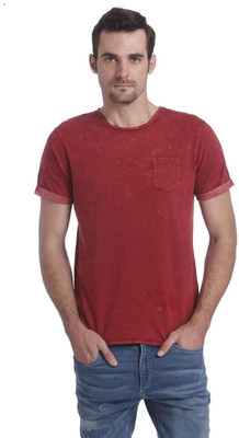 

Jack & Jones Solid Men' Round Neck Red T-Shirt, Syrah