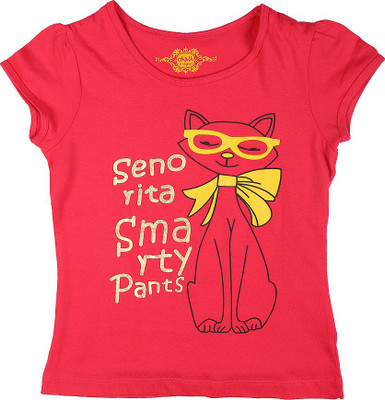 

Chalk by Pantaloons Girls Printed T Shirt(Pink, Fuchsia