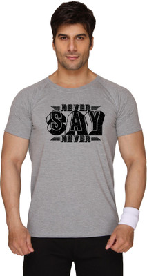 

SayItLoud Printed Men's Round Neck Grey T-Shirt