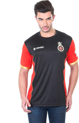 

Royal Challengers Bangalore Solid Men' Round Neck Black T-Shirt