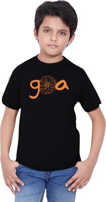 

Tantra Boys Graphic Print Cotton T Shirt(Black, Pack of 1)