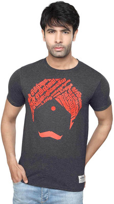 

Tamizhanda Printed Men' Round Neck Grey T-Shirt