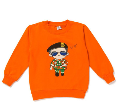 

Camey Boys Printed Cotton Lycra Blend T Shirt(Orange, Pack of 1