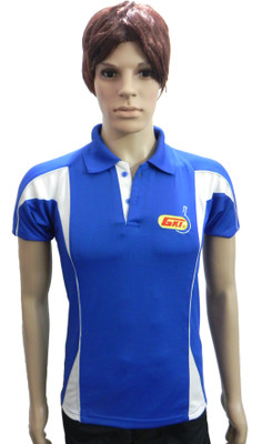 

GKI Solid Men's Polo Neck Dark Blue, White T-Shirt, Royal blue;white