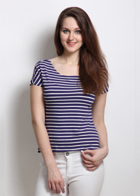 

Rigo Striped Women's Fashion Neck Dark Blue, White T-Shirt