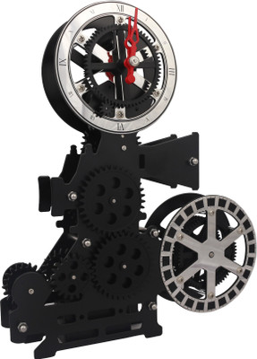 

ANSAVV Analog Black, Silver Clock