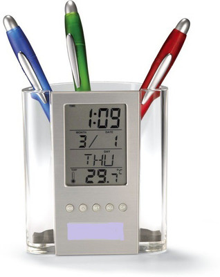 

Gift Studio Digital Silver Clock
