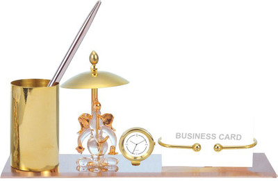 

WENS Analog Silver, Golden Clock