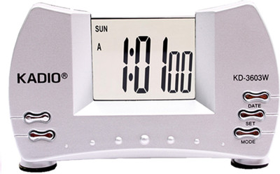 

JM Digital Silver Clock