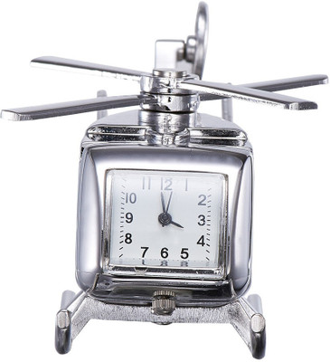

TSI Analog Helicopter Silver Clock
