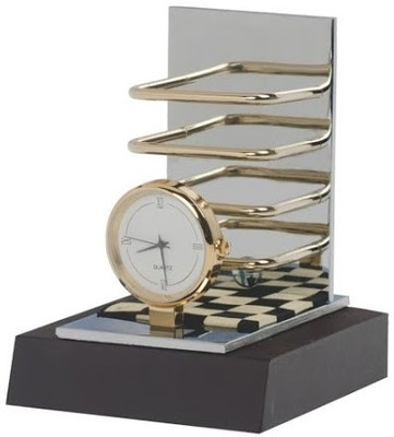 

WENS Analog Silver, Golden Clock