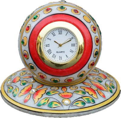 

eCraftIndia Analog Green, Golden, Red Clock