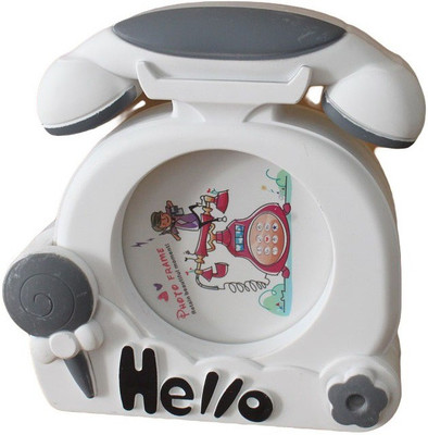 

GeekGoodies Analog Telephone Design With Photo Frame Desk Table Alarm Clock