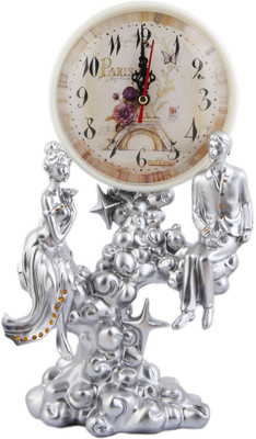 

JaipurCrafts Analog Silver Clock