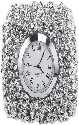 Meera Marketing Analog Silver Clock