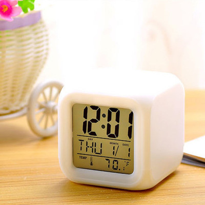 Abtrix Digital White Clock