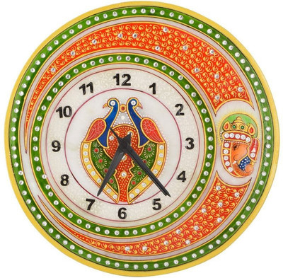 Gaura Art & Crafts Analog Multicolor Clock