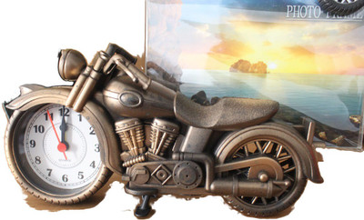 

GeekGoodies Analog Bike Motorcycle Table Desk Photo Frame With Alarm Clock