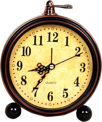 Purpledip Analog Brown Clock