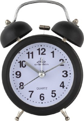 Wallace Chengda8820-Black Alarm Analog Matte Black Clock