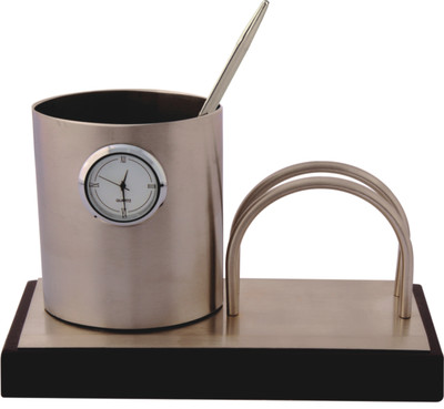 YNA Analog Silver Clock