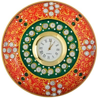 Gaura Art & Crafts Analog Multicolor Clock