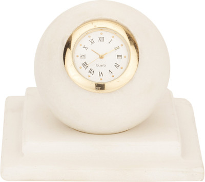 

Artistic Handicrafts Analog White, Gold Clock