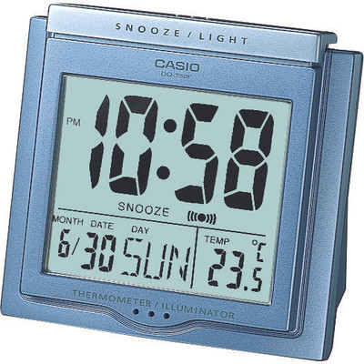 

Casio Digital White, Blue Clock