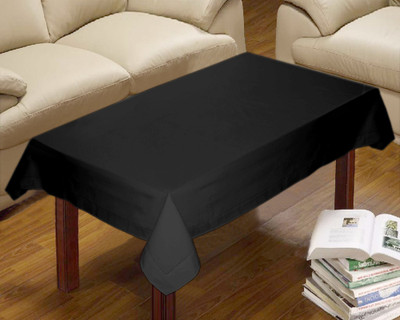 

Lushomes Solid 4 Seater Table Cover(Black, Cotton)