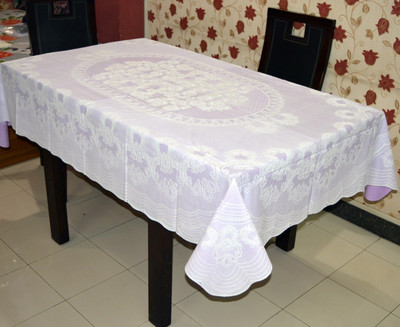 

Katwa Clasic Floral 6 Seater Table Cover(Violet, PVC)