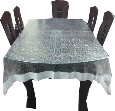 

Ryka Geometric 4 Seater Table Cover(White, PVC, Plastic)