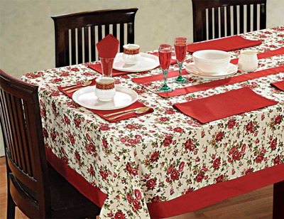 

Swayam Printed 12 Seater Table Cover(Red, Cotton)