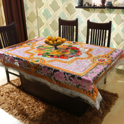 

Home Candy Floral 6 Seater Table Cover(Multicolor, Vinyl)