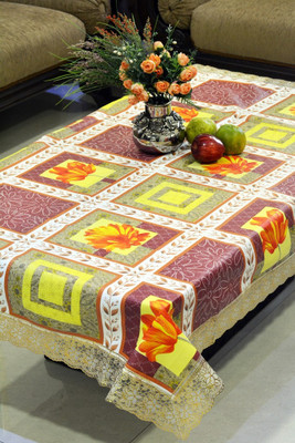 

Freely Checkered 4 Seater Table Cover(Multicolor, PVC)