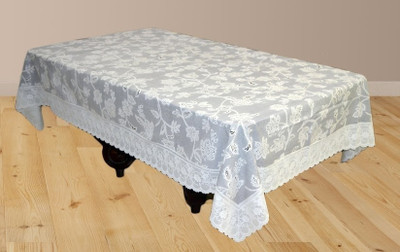 

Katwa Clasic Floral 2 Seater Table Cover(Grey, PVC)
