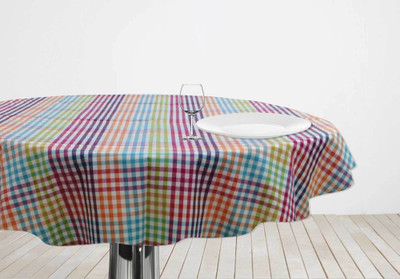 

Elan Checkered 4 Seater Table Cover(Multicolor, Cotton)