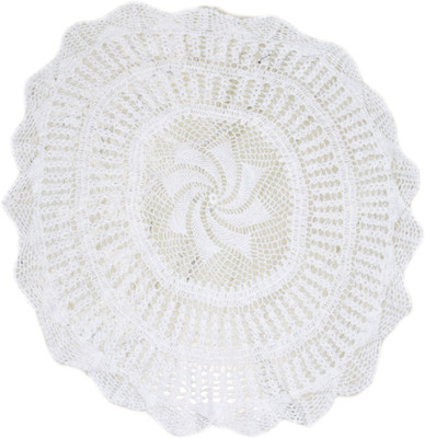 

Sarvsiddhi Self Design 4 Seater Table Cover(Round Crochet Lace Table Cover Set Of 4-16", Cotton)