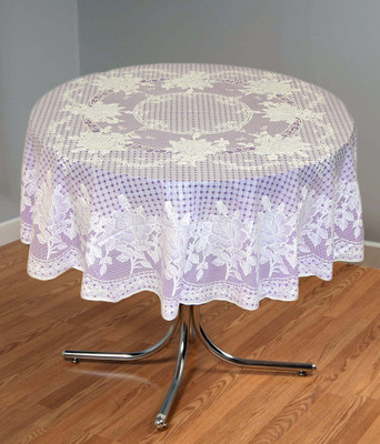 

Katwa Clasic Floral 4 Seater Table Cover(Violet, PVC)