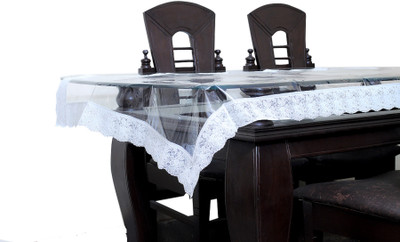 E-Retailer Geometric 4 Seater Table Cover(White, PVC (Polyvinyl Chloride))