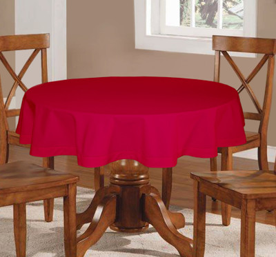 

Lushomes Solid 6 Seater Table Cover(Pink, Cotton)