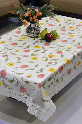 

Freely Floral 6 Seater Table Cover(Multicolor, PVC)